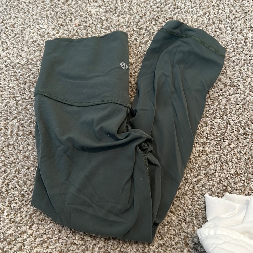Green lululemon align leggings size 4
